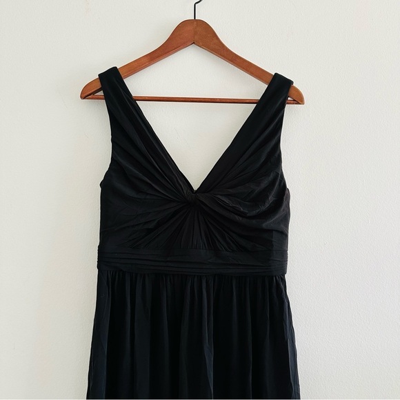 New J. Crew Black Sleeveless Dress Twist Front Sz 8 - Picture 7 of 12